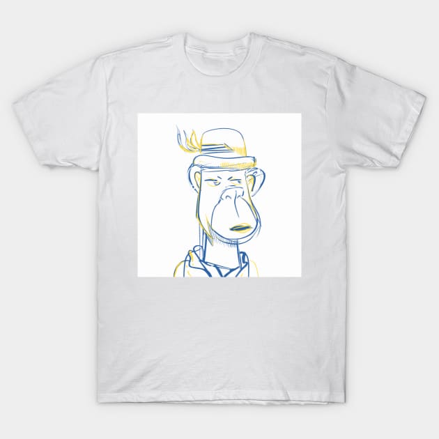 dandy monkey ecopop fancy and stubborn sketch T-Shirt by jorge_lebeau